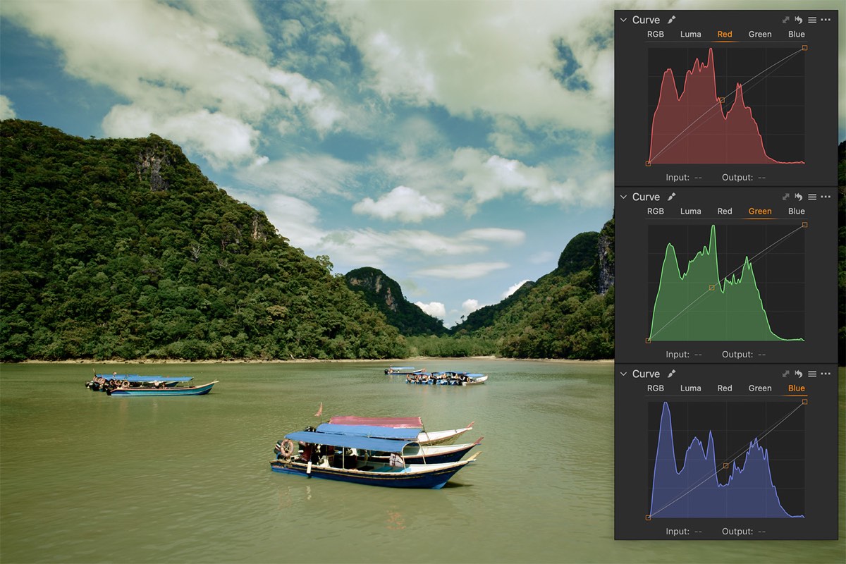 Curves color grading